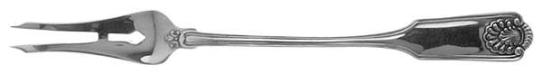 Fiddle Shell-Alden (Sterling, 1914, No Monos) Short Handle Pickle/Olive Fork