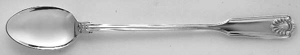 Fiddle Shell-Alden (Sterling, 1914, No Monos) Iced Tea Spoon