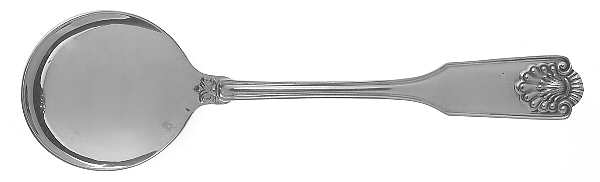 Fiddle Shell-Alden (Sterling, 1914, No Monos) Round Bowl Soup Spoon (Cream Soup)