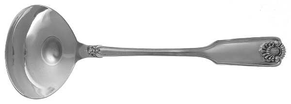 Fiddle Shell-Alden (Sterling, 1914, No Monos) Solid Piece Cream Ladle