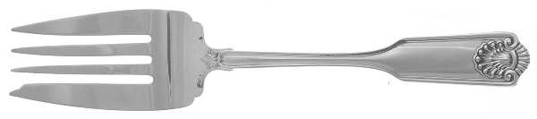 Fiddle Shell-Alden (Sterling, 1914, No Monos) Small Solid Cold Meat Serving Fork
