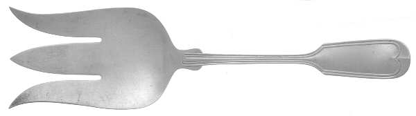 Fiddle Thread (Sterling, 1902, No Monos) Solid Salad Serving Fork
