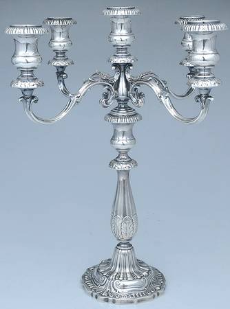 Victoria (Sterling, Hollowware) Weighted 5 Light Candelabra