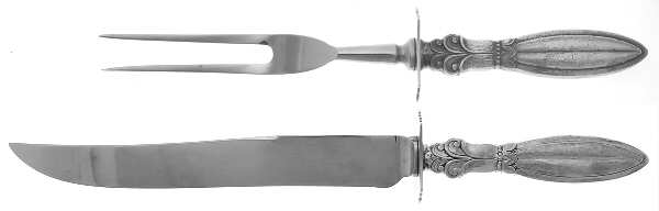 FWS6 (Sterling) Large 2-Piece Roast Carving Set w/Stainless Blade