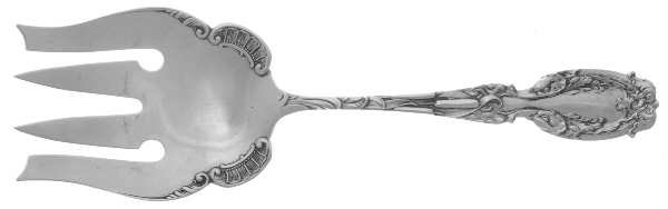 Cattails (Sterling) Solid Salad Serving Fork