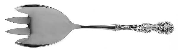 Lion (Sterling, New) Salad Serving Fork with Stainless Prongs