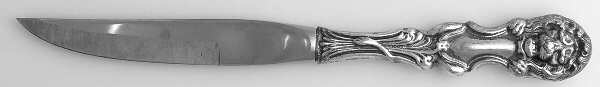 Lion (Sterling, New) Individual Steak Knife w/Bevel Blade