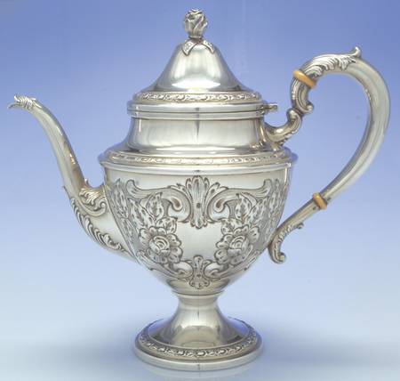 Talisman Rose (Sterling, 1948, Handchased, Hollow) Teapot
