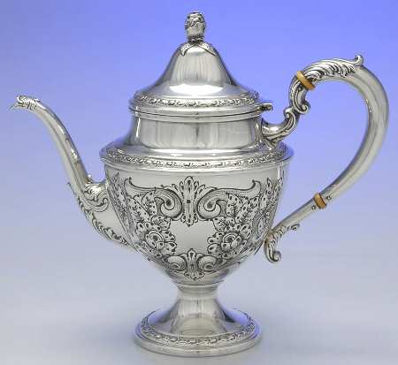 Talisman Rose (Sterling, 1948, Handchased, Hollow) Teapot