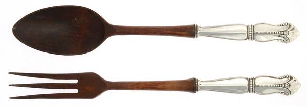 Nightingale (Sterling) Wooden Bowl 2-Piece Salad Set