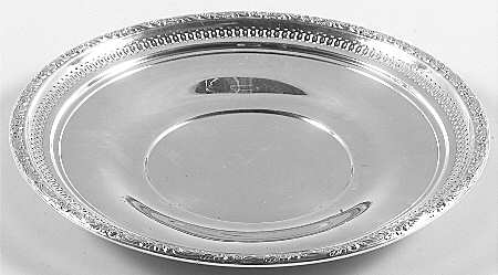 Rose of Sharon (Sterling, 1954, Hollowwaree) Small Sterling Sandwich Plate