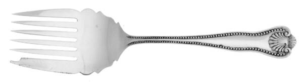 Newport Shell (Sterling, 1910) Large Solid Tined Sardine Serving Fork by Frank Smith