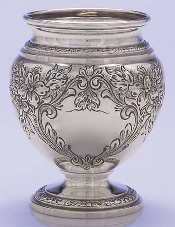 Lily-Floral (Sterling, Hollowware, Floral Border) Waste Bowl