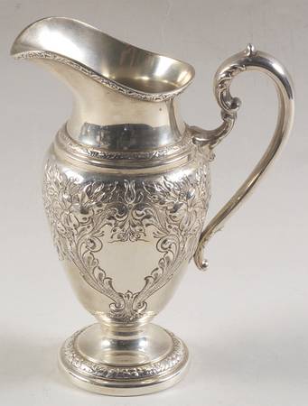 Lily-Floral (Sterling, Hollowware, Floral Border) Creamer