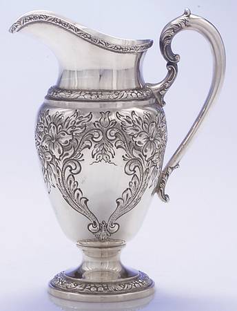 Lily-Floral (Sterling, Hollowware, Floral Border) Creamer
