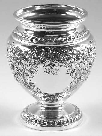 Lily-Floral (Sterling, Hollowware, Gadroon Border) Waste Bowl