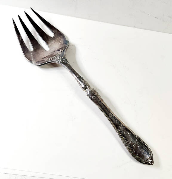 Grand Duchess (Sterling) Large Solid Cold Meat Serving Fork