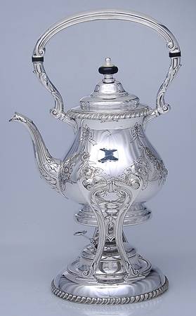FDM3 (Silverplate, Hollowware) Kettle, Stand & Burner