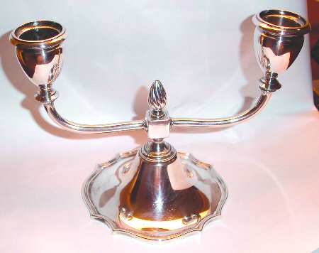 Washington (Silverplate, Hollowware) Small Plated 2-Light Candelabra