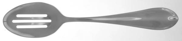 Forge (Stainless) Pierced Solid Serving Spoon by Fortessa