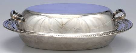 1200 (Silverplate, Hollowware) Double Vegetable Bowl by F B Rogers