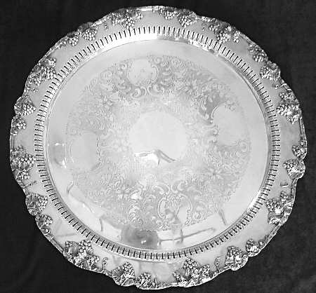 8208 (Silverplate, Hollowware) Round Tray For Punch Bowl