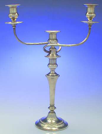 306 (Sterling, Hollowware) Weighted 3 Light Candelabra