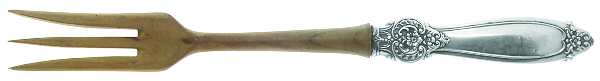 FWS23 (Sterling) Salad Serving Fork with Wooden Prongs