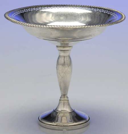 932 (Sterling, Hollowware) Weighted Round Compote (Height X Width)