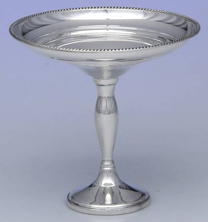 932 (Sterling, Hollowware) Weighted Round Compote (Height X Width)