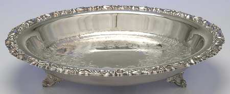 2166 (Silverplate, Hollowware) Footed Pie Plate