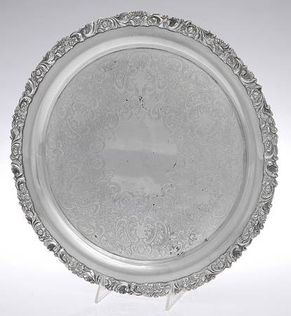 2166 (Silverplate, Hollowware) 14" Round Tray