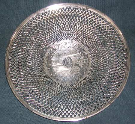 6549 (Sterling, Hollowware) Footed Pierced Cake Plate