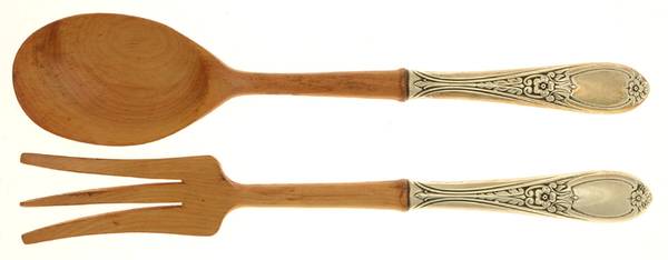 FWS33 (Sterling) Wooden Bowl 2-Piece Salad Set