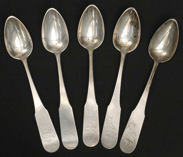 Coin Silver Flatware Tea/Five O'Clock Spoon - Set of 5