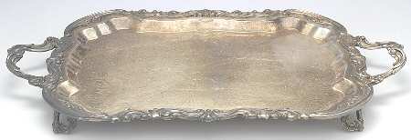6377 (Silverplate, Hollowware) 20" 4 Toed Waiter Tray