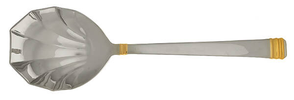 Encore (Stainless, Gold Accent) Solid Serving Spoon