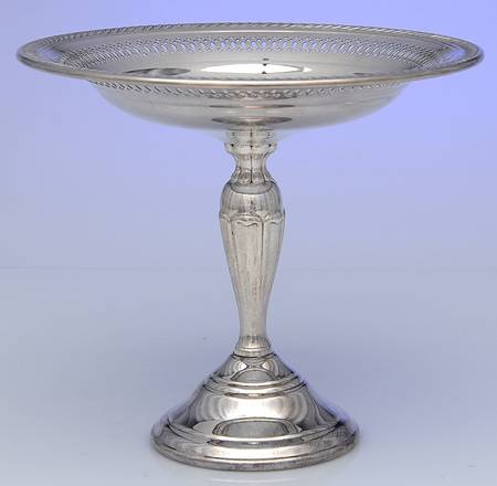 1904 (Silverplate, Hollowware) Round Compote (Height X Width)