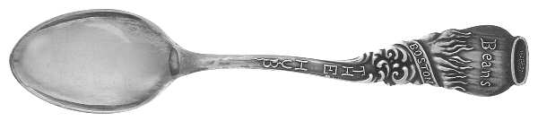 States & Cities Souvenir Spoons(Sterling) Massachusetts Demitasse Spoon