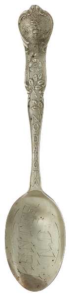 States & Cities Souvenir Spoons(Sterling) North Dakota Five O'Clock Spoon