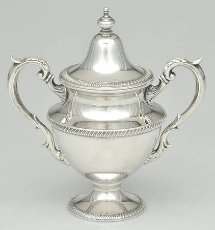 Gadroon (Sterling, Hollowware) Sugar Bowl & Lid