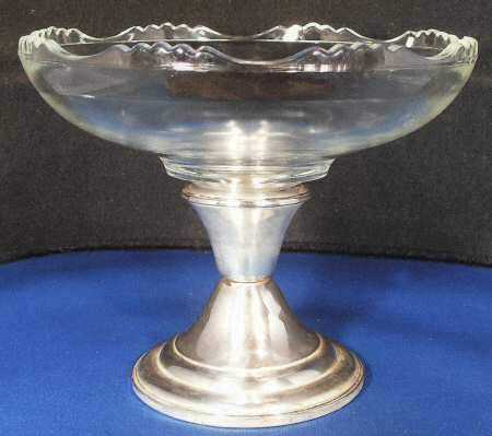 271 (Sterling, Hollowware) Glass Compote & Sterling Base