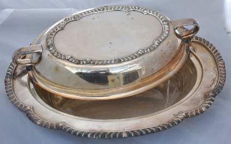 2150 (Silverplate, Hollowware) Double Vegetable Bowl
