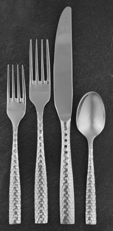 Lucca Faceted (Stainless) 4 Piece Place Setting