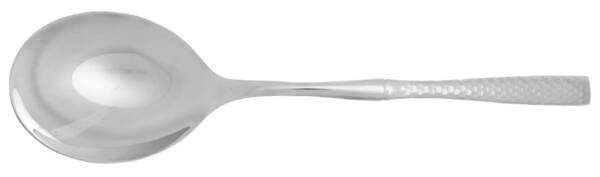 Lucca Faceted (Stainless) Casserole Spoon with Smooth Stainless Bowl HC