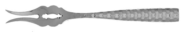 Lucca Faceted (Stainless) Butter Pick with Two Tines and Pierced Bowl HC
