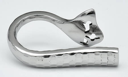 Lucca Faceted (Stainless) Napkin Clip Pierced Large HC
