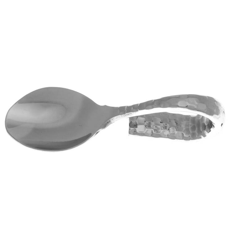 Lucca Faceted (Stainless) Baby Spoon with Curved Handle HC