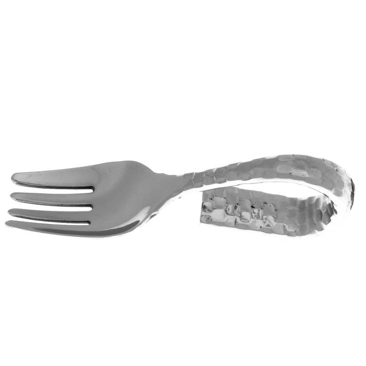 Lucca Faceted (Stainless) Baby Fork with Curved Handle HC