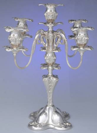 2135-1 (Silverplate, Hollowware) Large 5-Light Candelabra